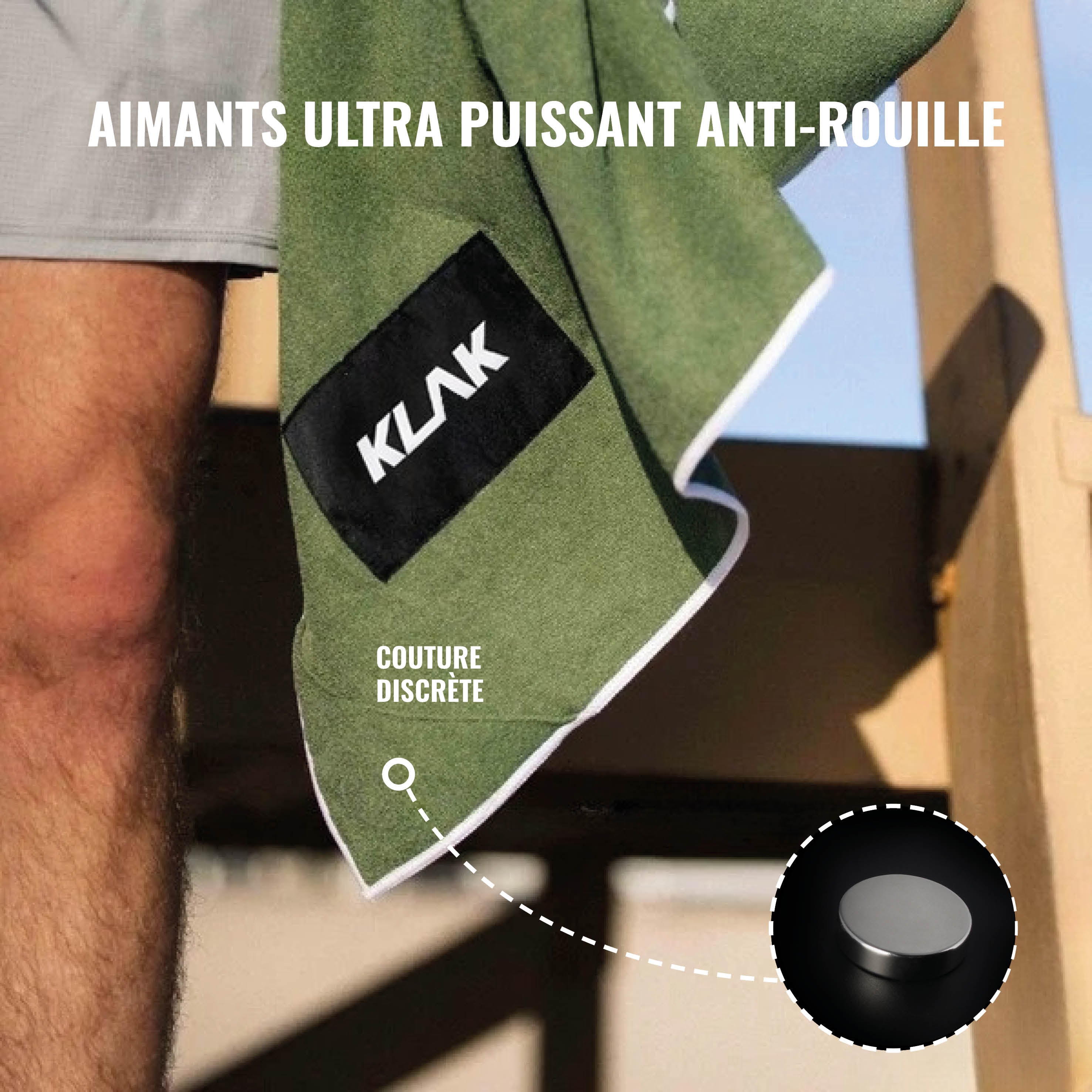 KLAK - Serviette de bain magnétique