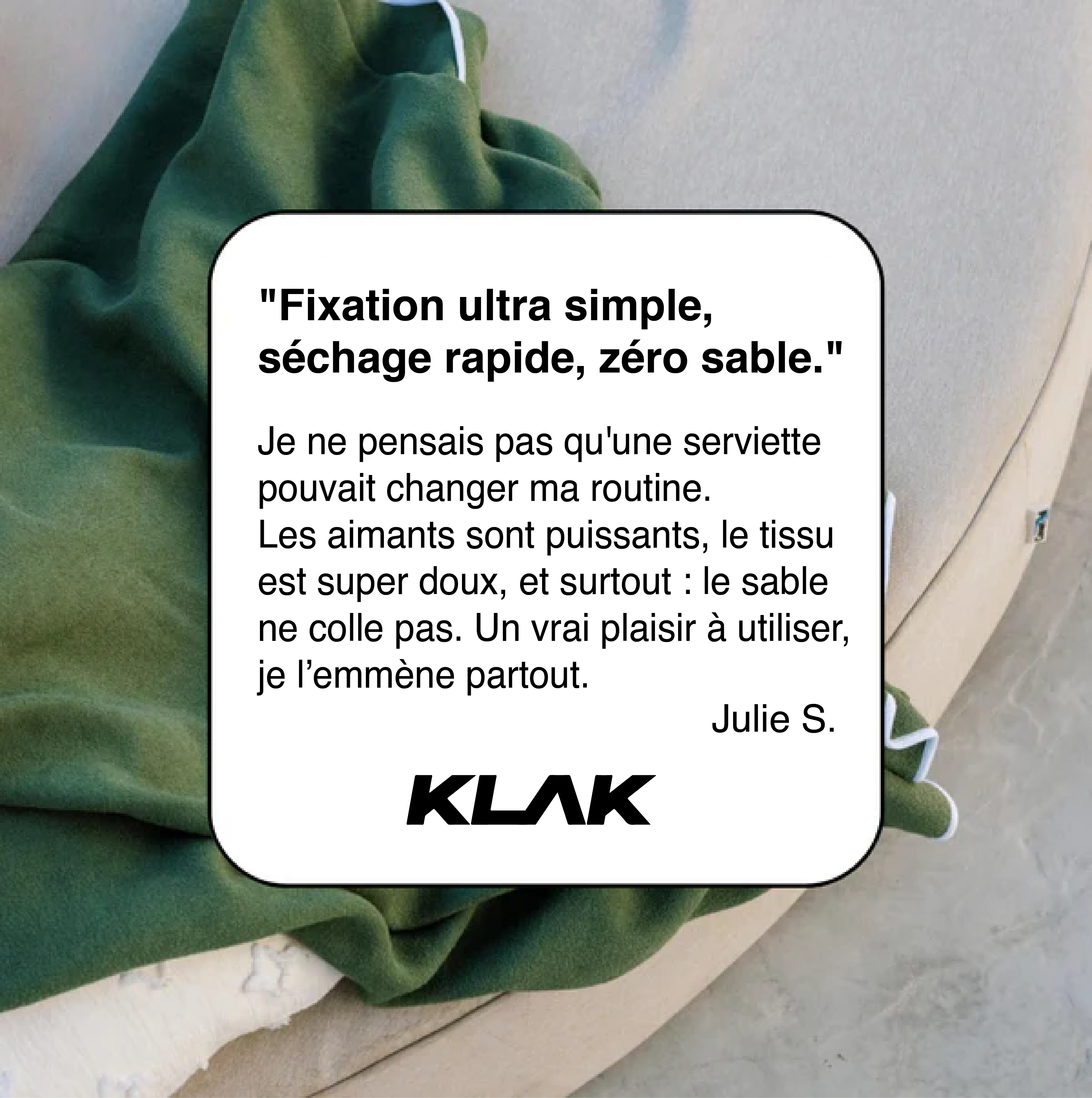 KLAK - Serviette de bain magnétique